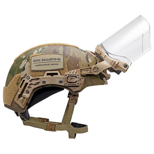 EXFIL Face Shield Installed on the EXFIL Ballistic SL MultiCam #5